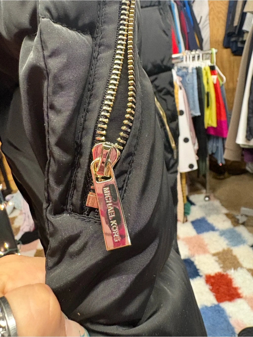 Michael Kors Black Puffer Coat ( LONG)